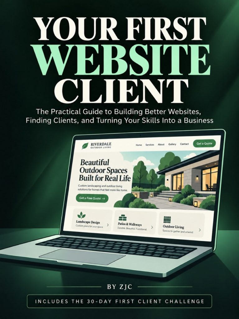 Cover of Your First Website Client by ZJC